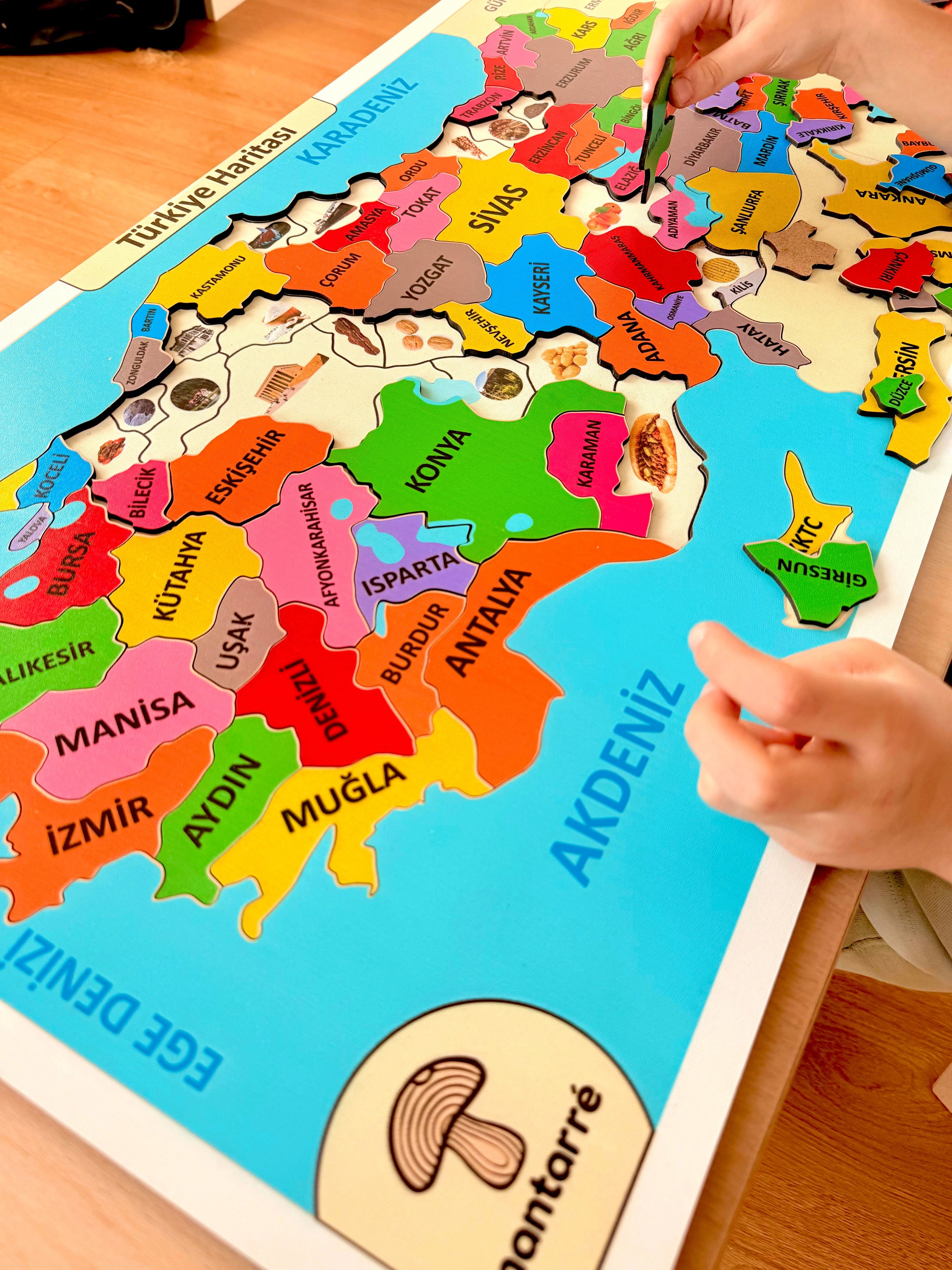 Renkli Türkiye Cumhuriyeti Puzzle
