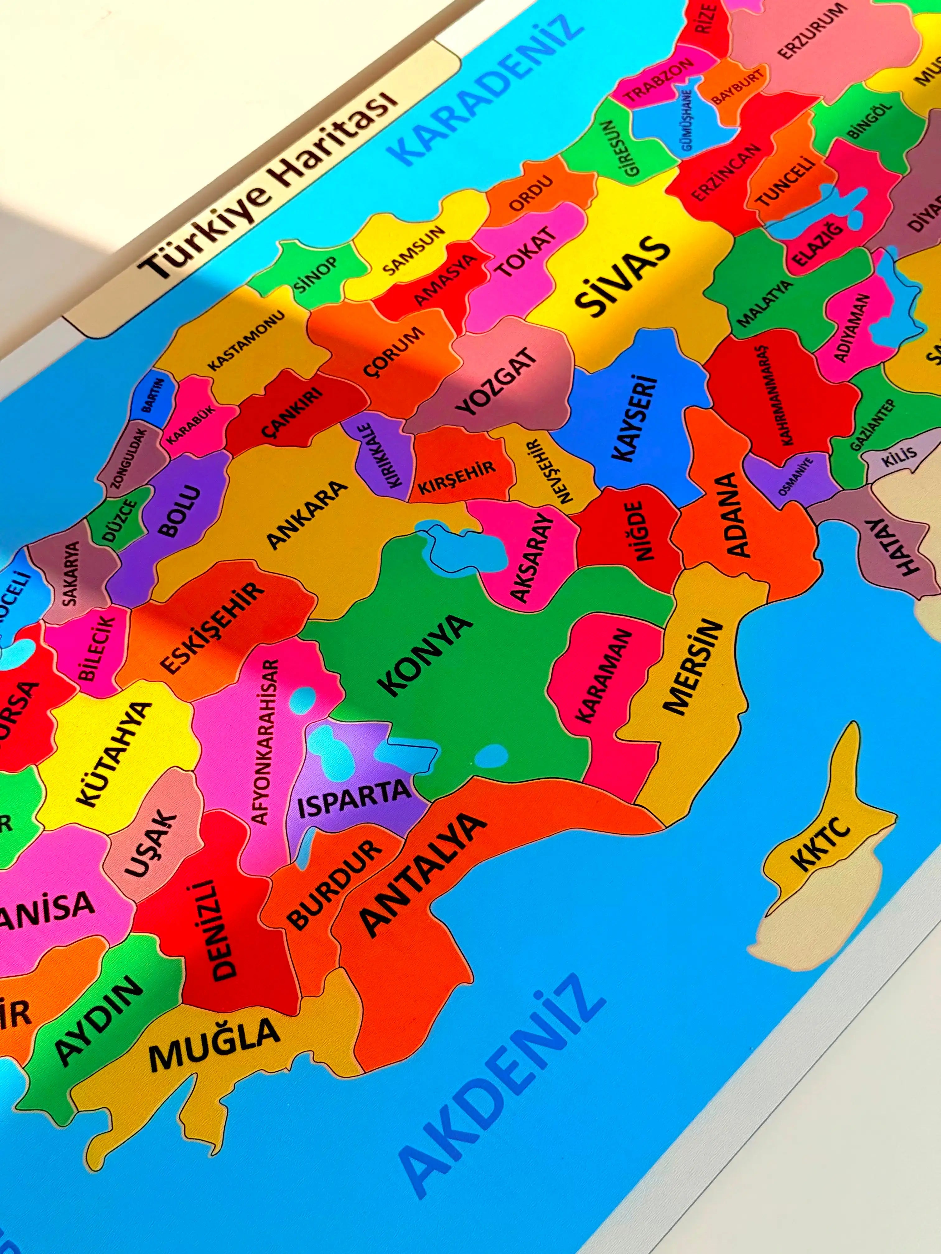 Renkli Türkiye Cumhuriyeti Puzzle