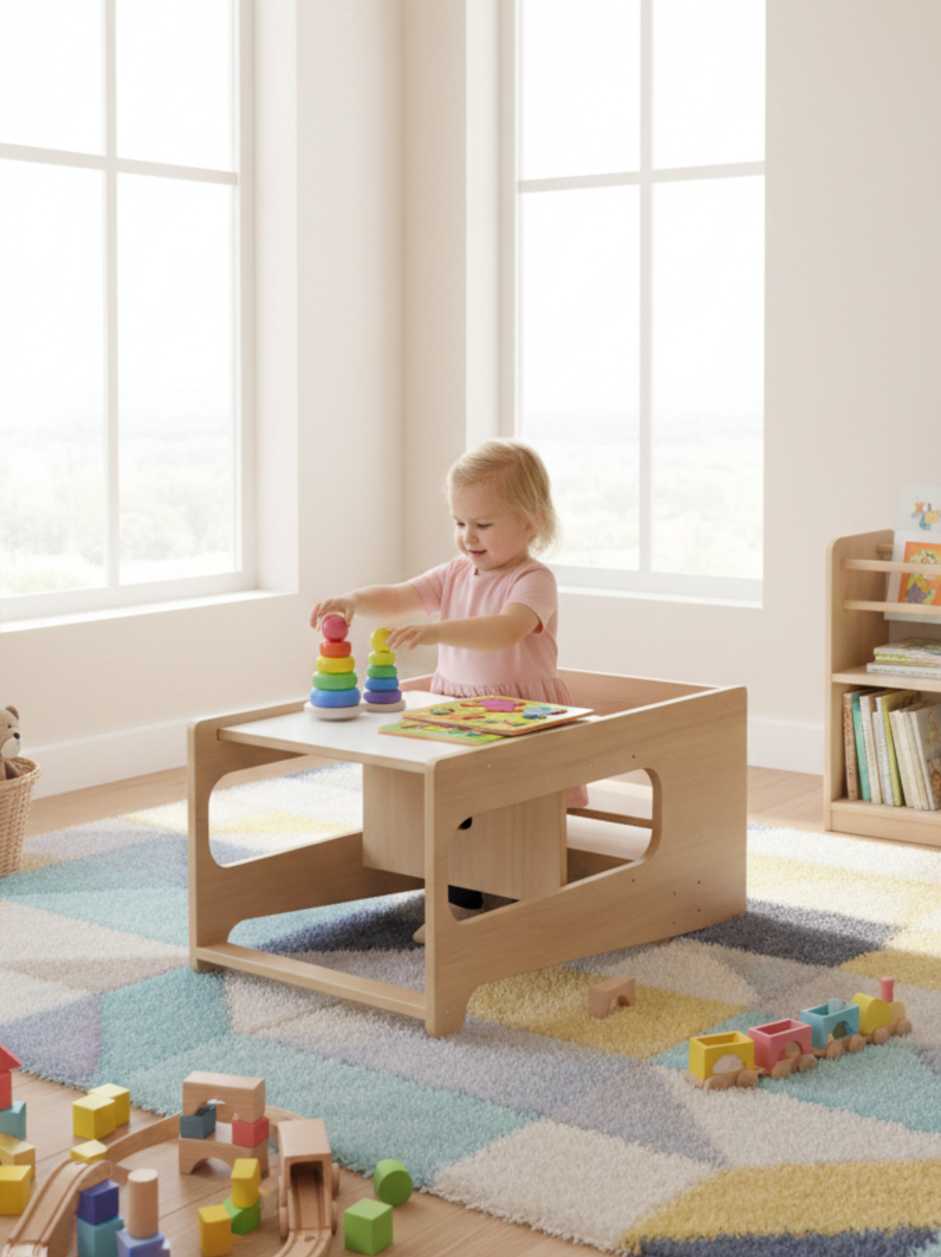 Montessori Ahşap Öğrenme Kulesi