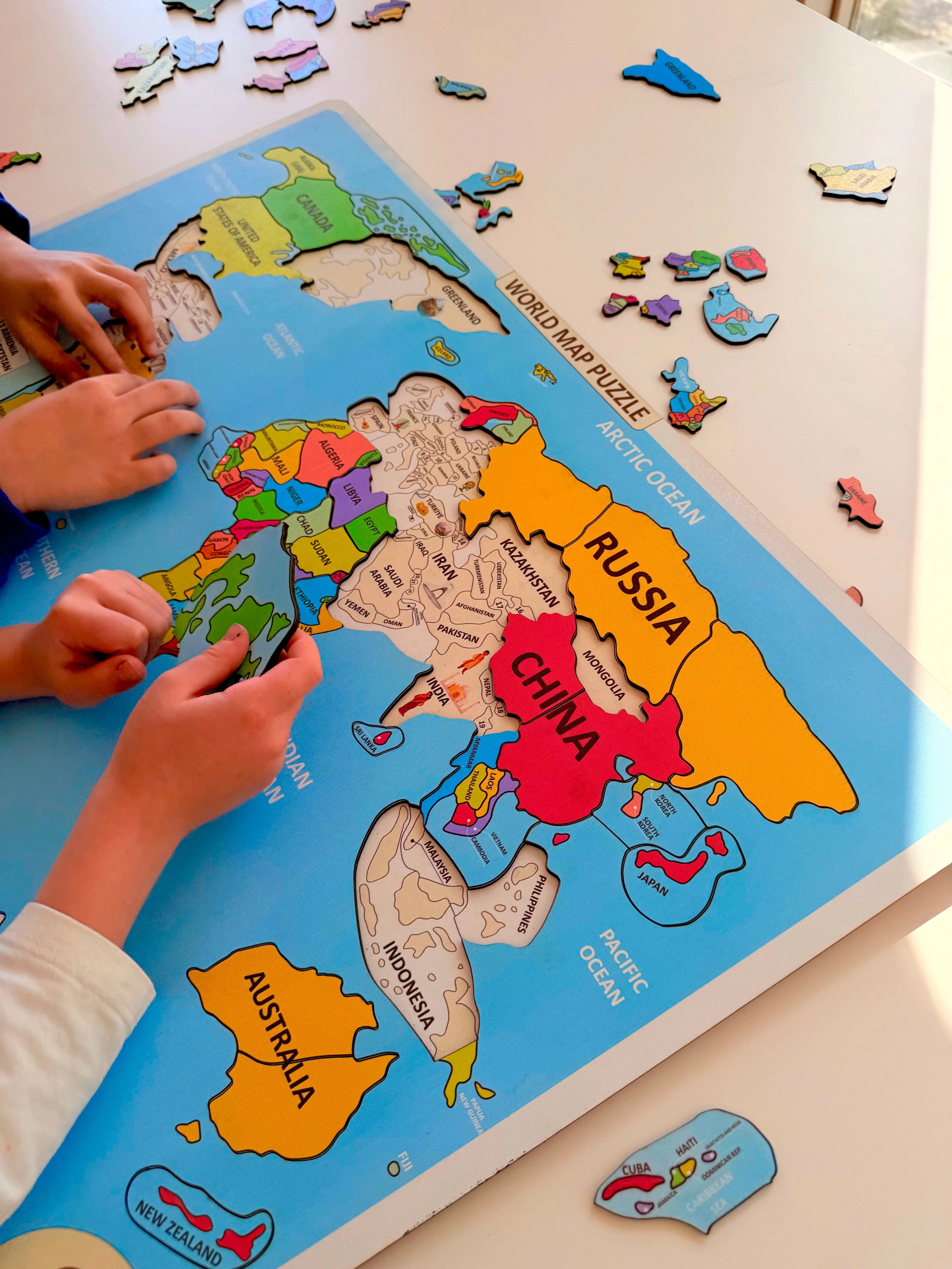 Renkli Dünya Haritası Puzzle