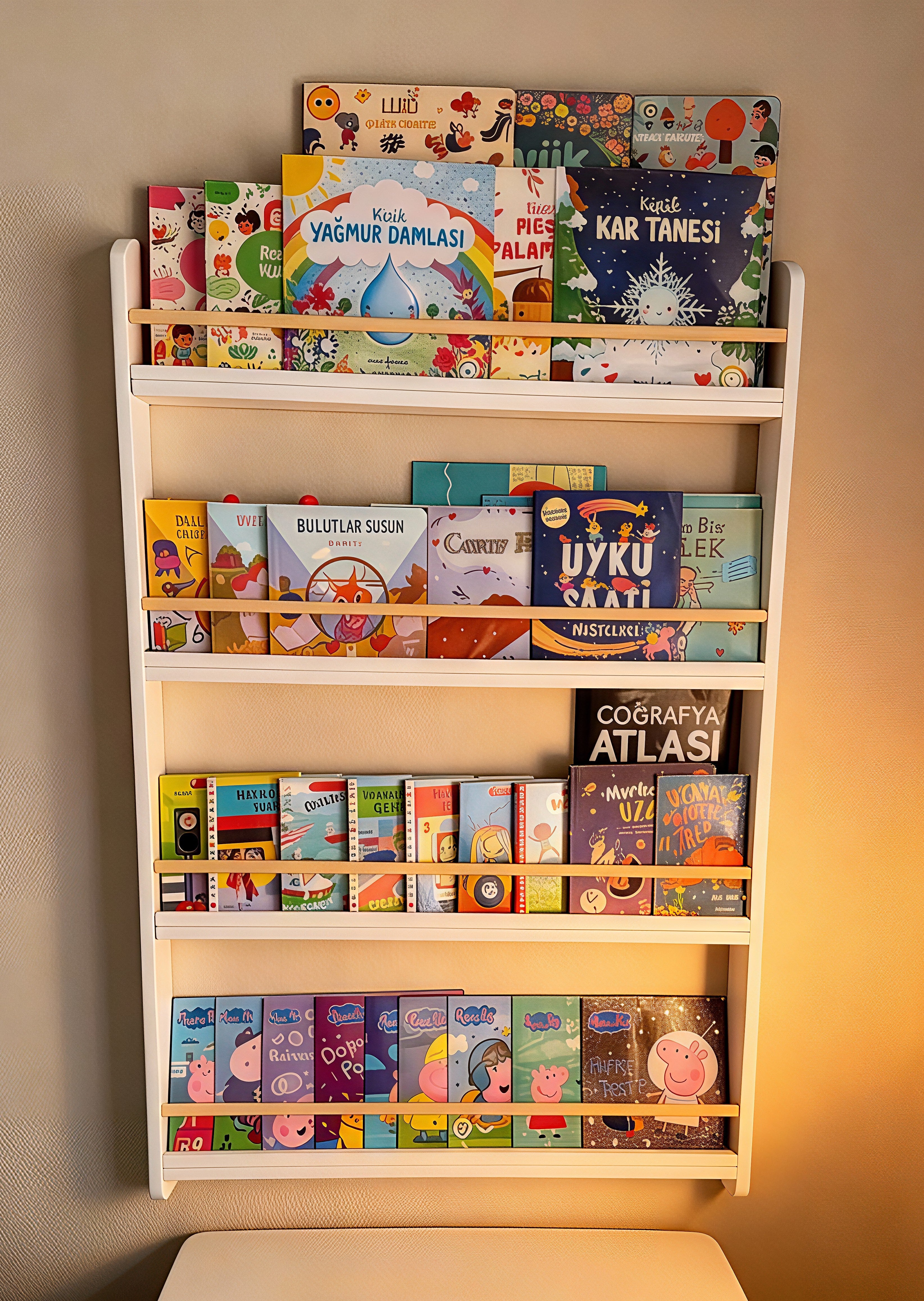 Çocuk Odası Montessori Duvar Rafı