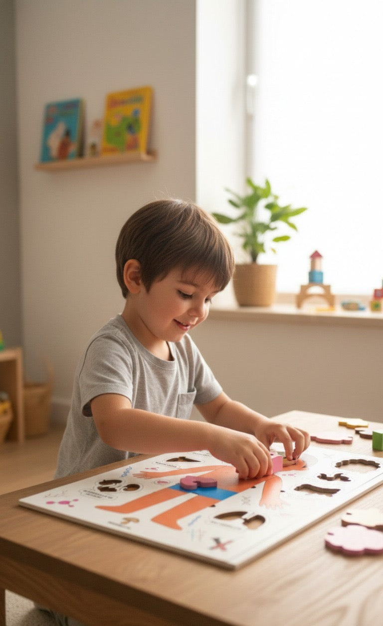 Montessori Çocuk Anatomi Puzzle'ı