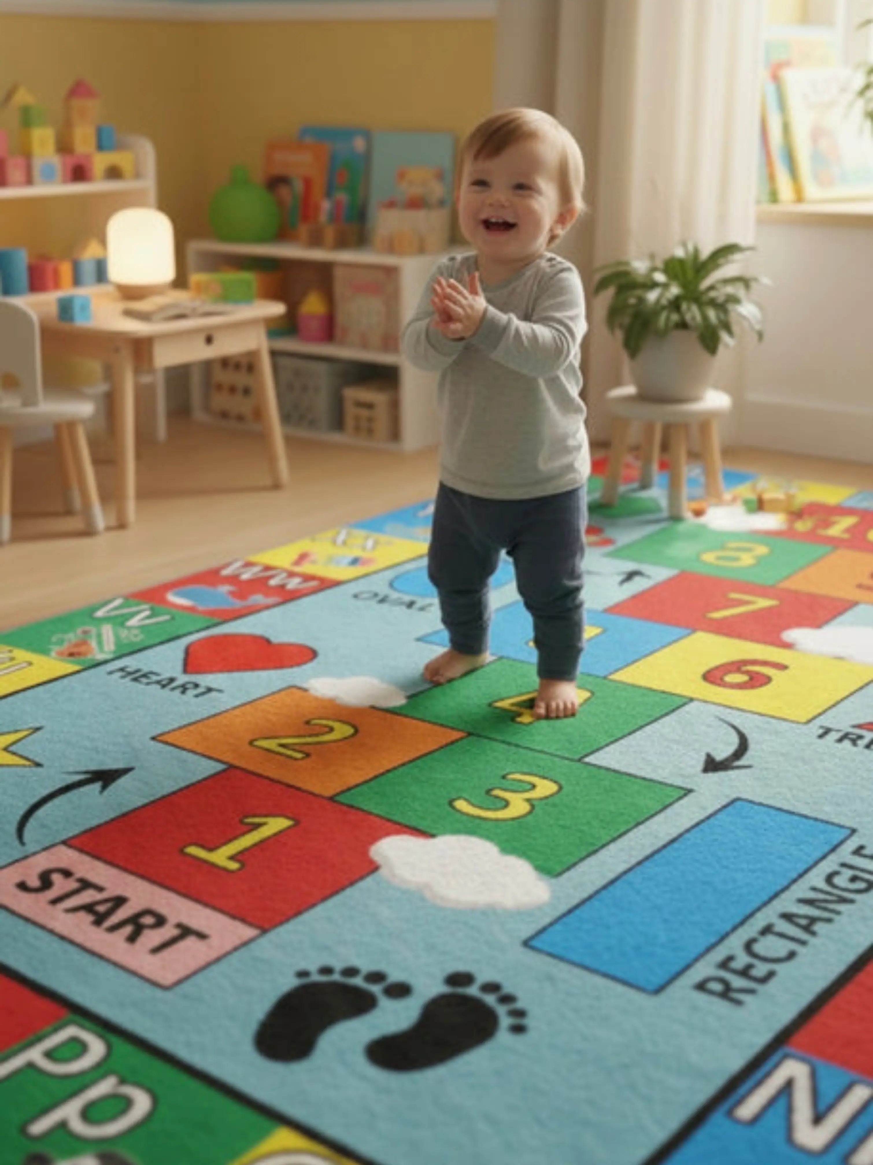 Montessori Eğitici Öğrenme Halısı