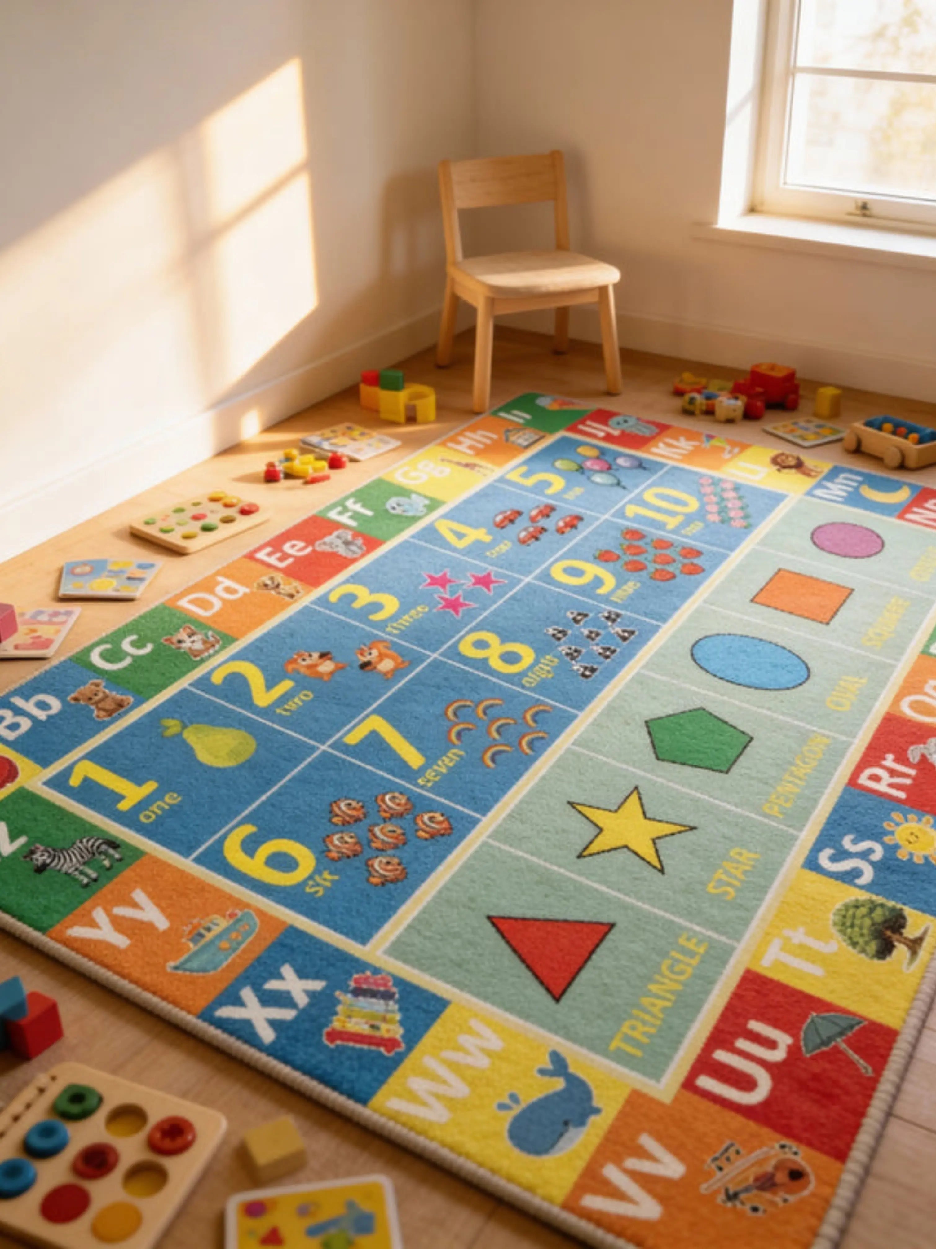 Montessori Eğitici Öğrenme Halısı