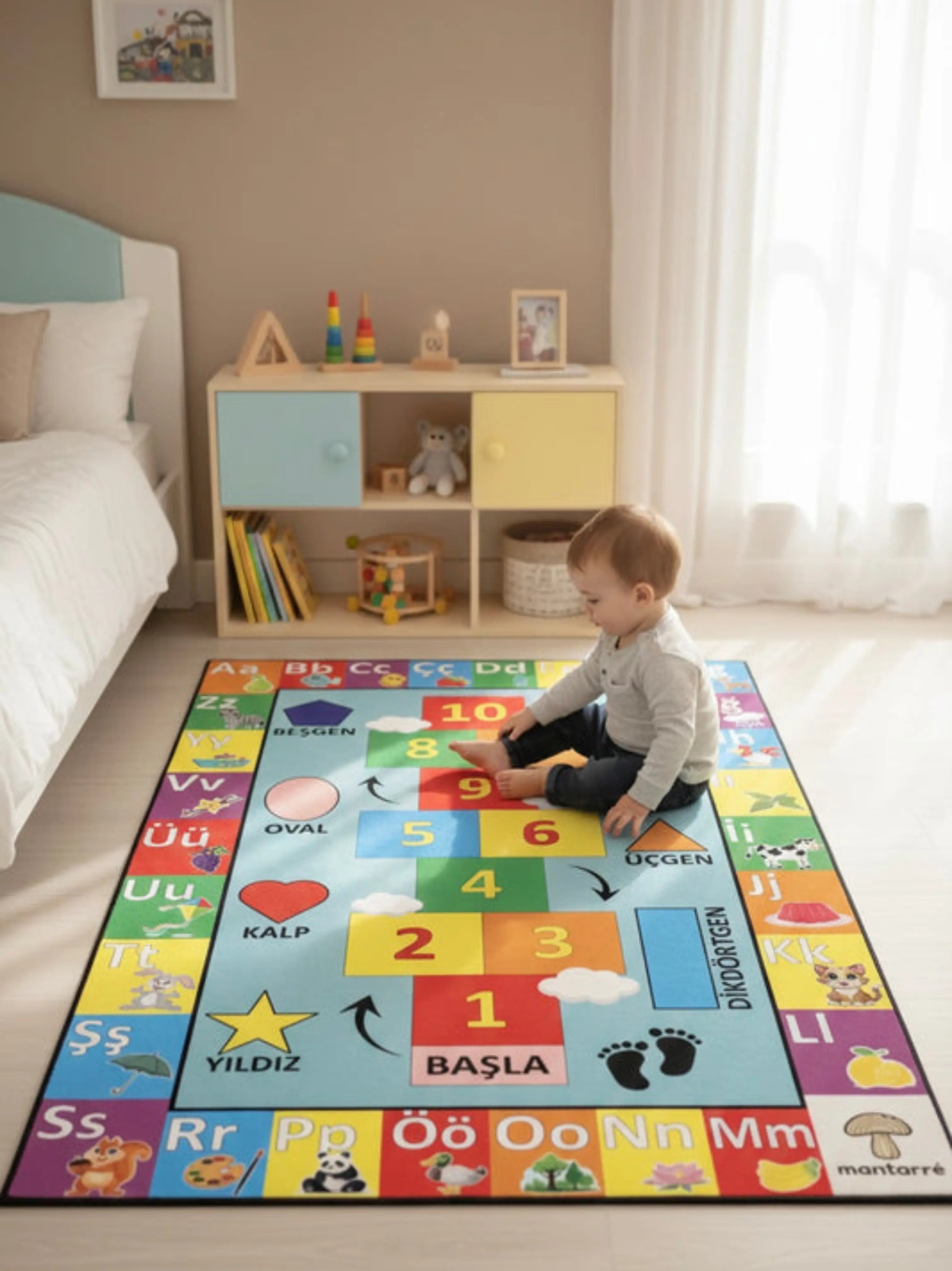 Montessori Eğitici Öğrenme Halısı