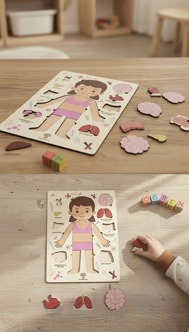Montessori Çocuk Anatomi Puzzle'ı