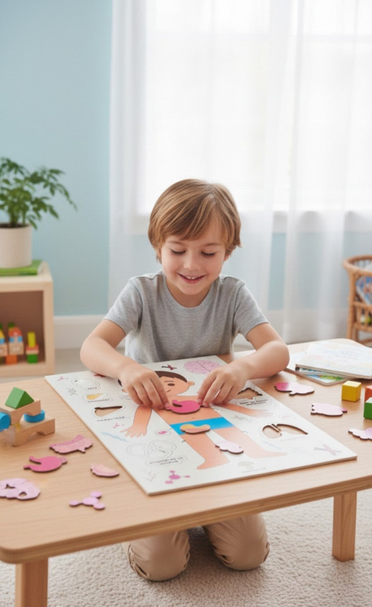 Montessori Çocuk Anatomi Puzzle'ı