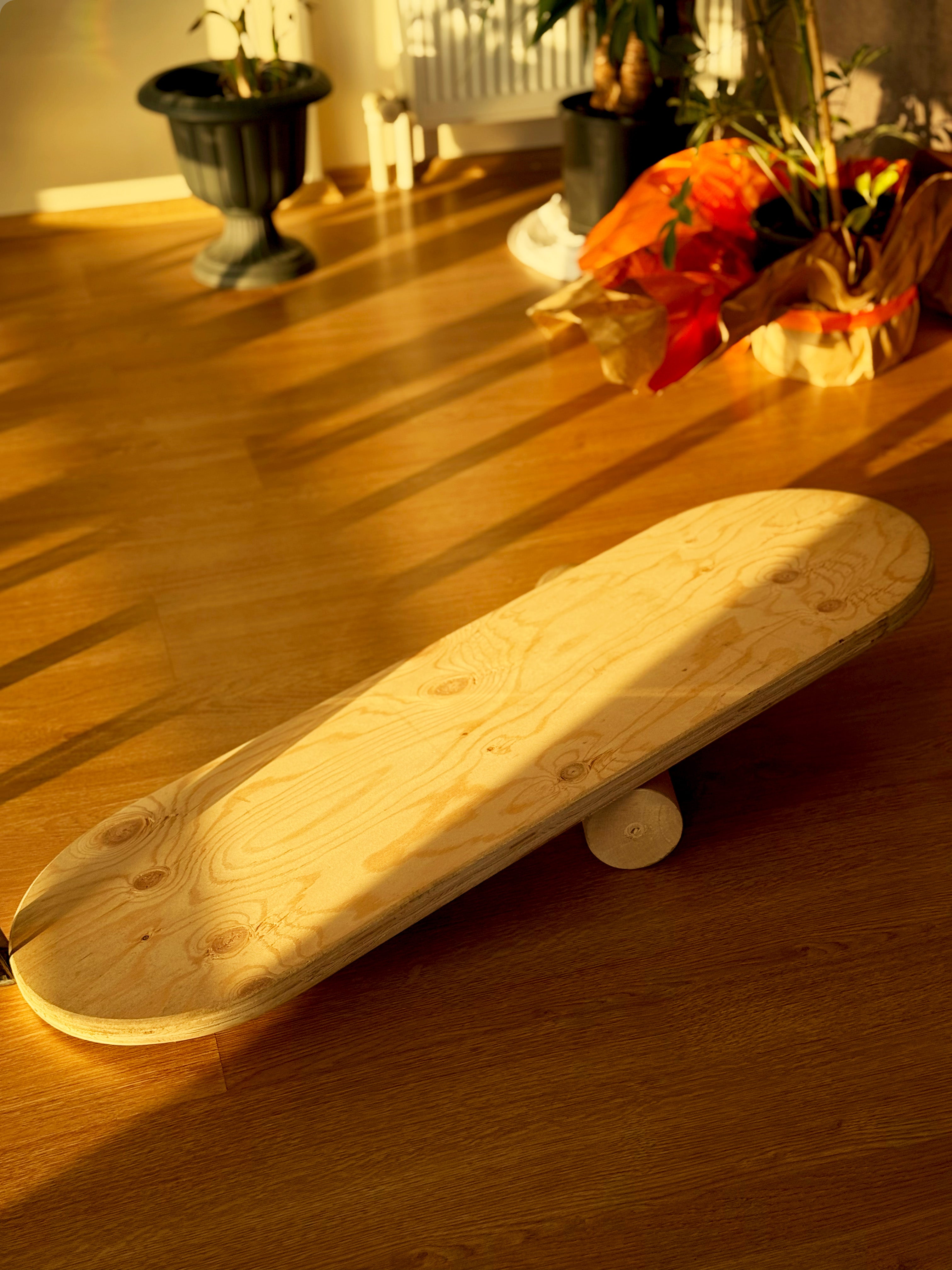 Doğal Kayın Ahşap Montessori Denge Tahtası