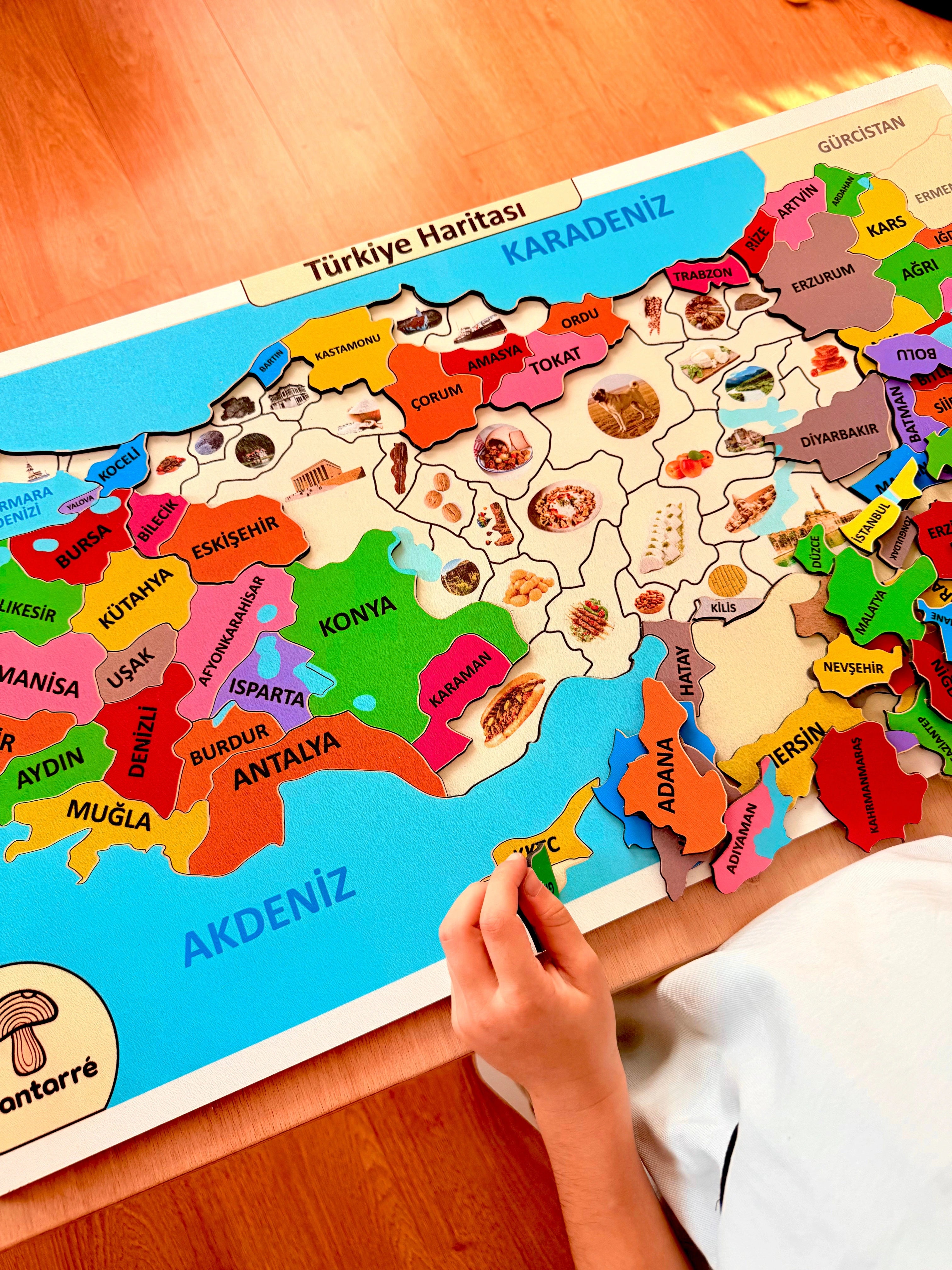 Renkli Türkiye Cumhuriyeti Puzzle