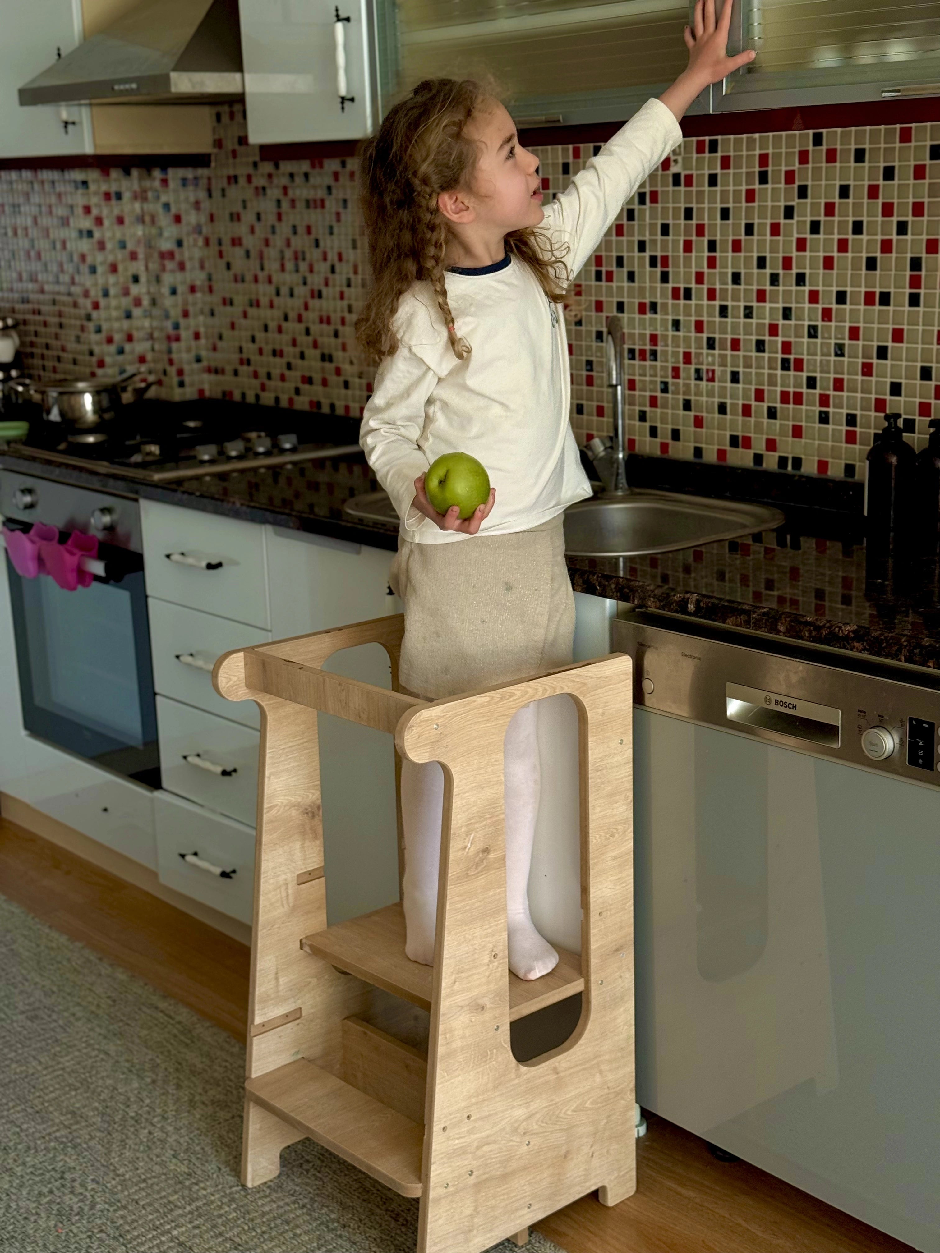 Montessori Ahşap Öğrenme Kulesi