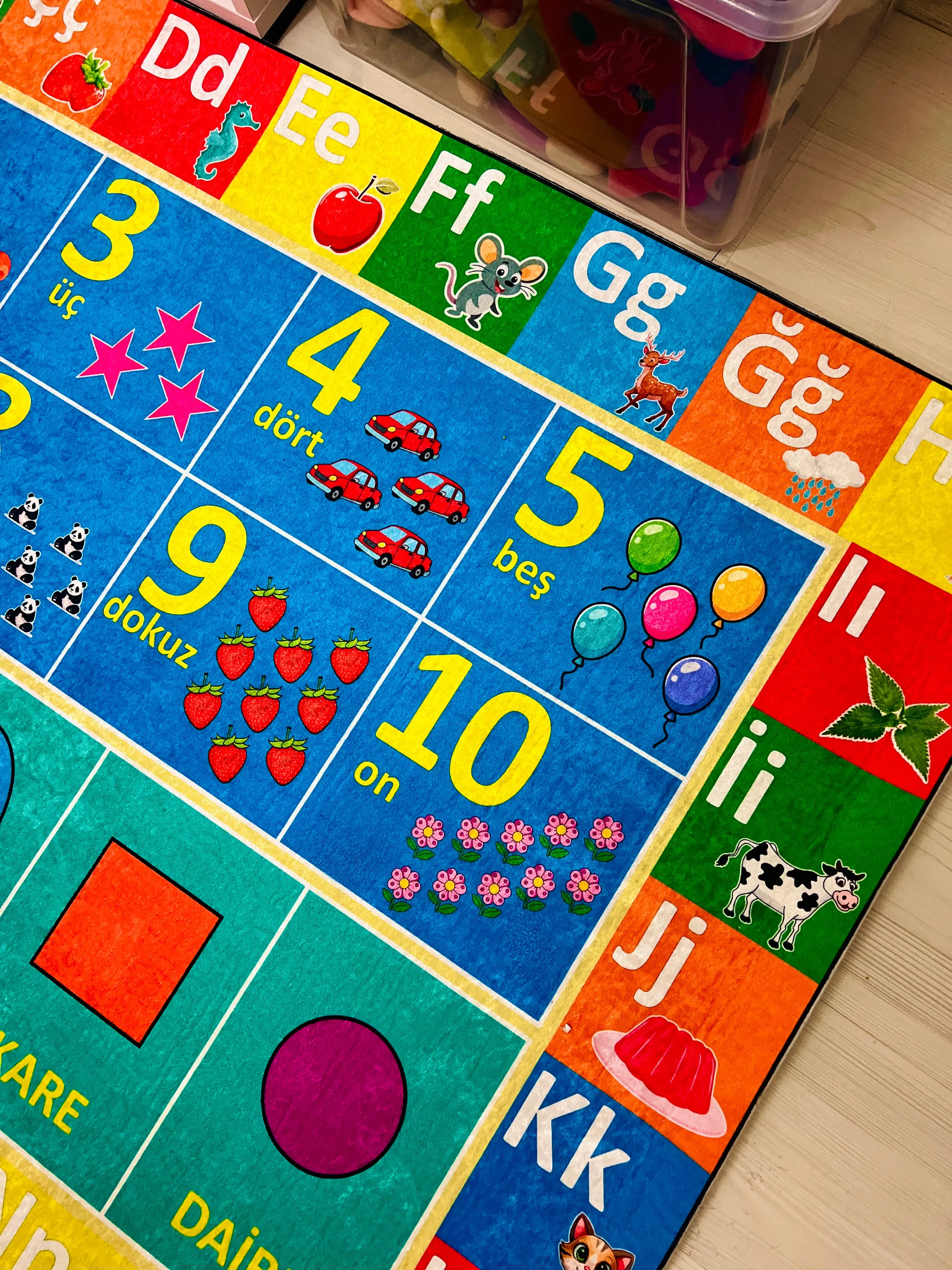 Montessori Eğitici Öğrenme Halısı