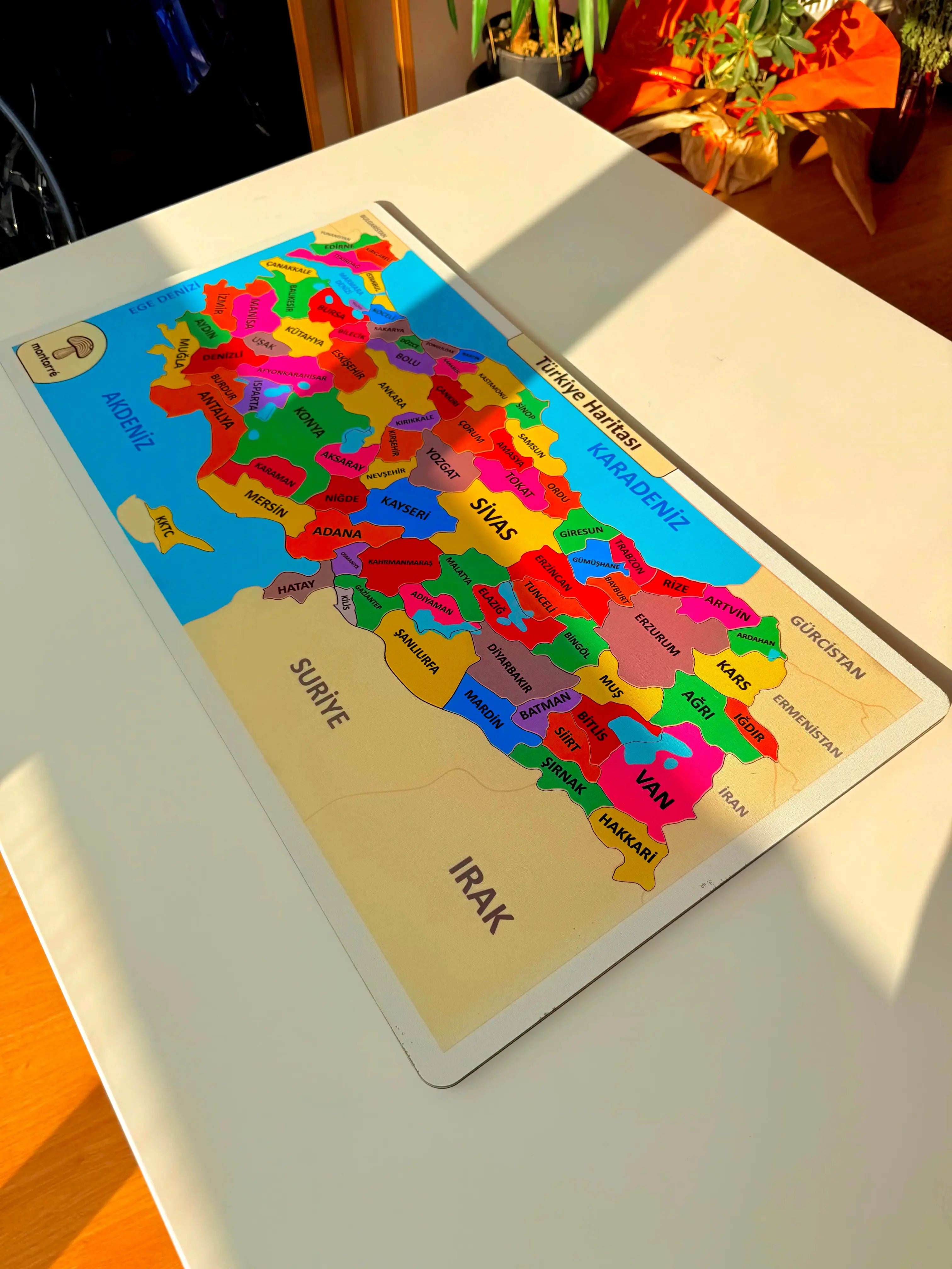 Renkli Türkiye Cumhuriyeti Puzzle