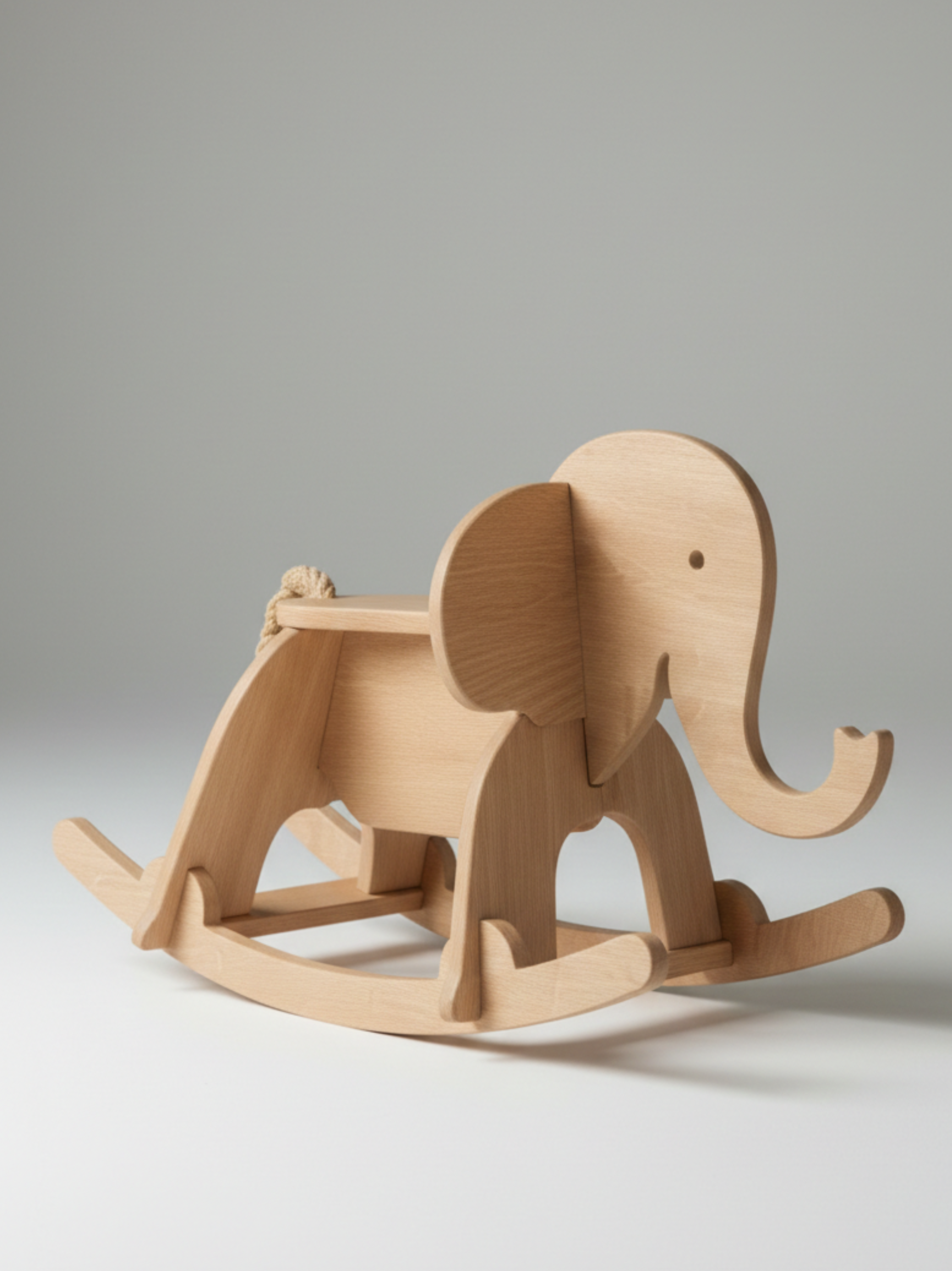 Montessori Ahşap Sallanan Fil