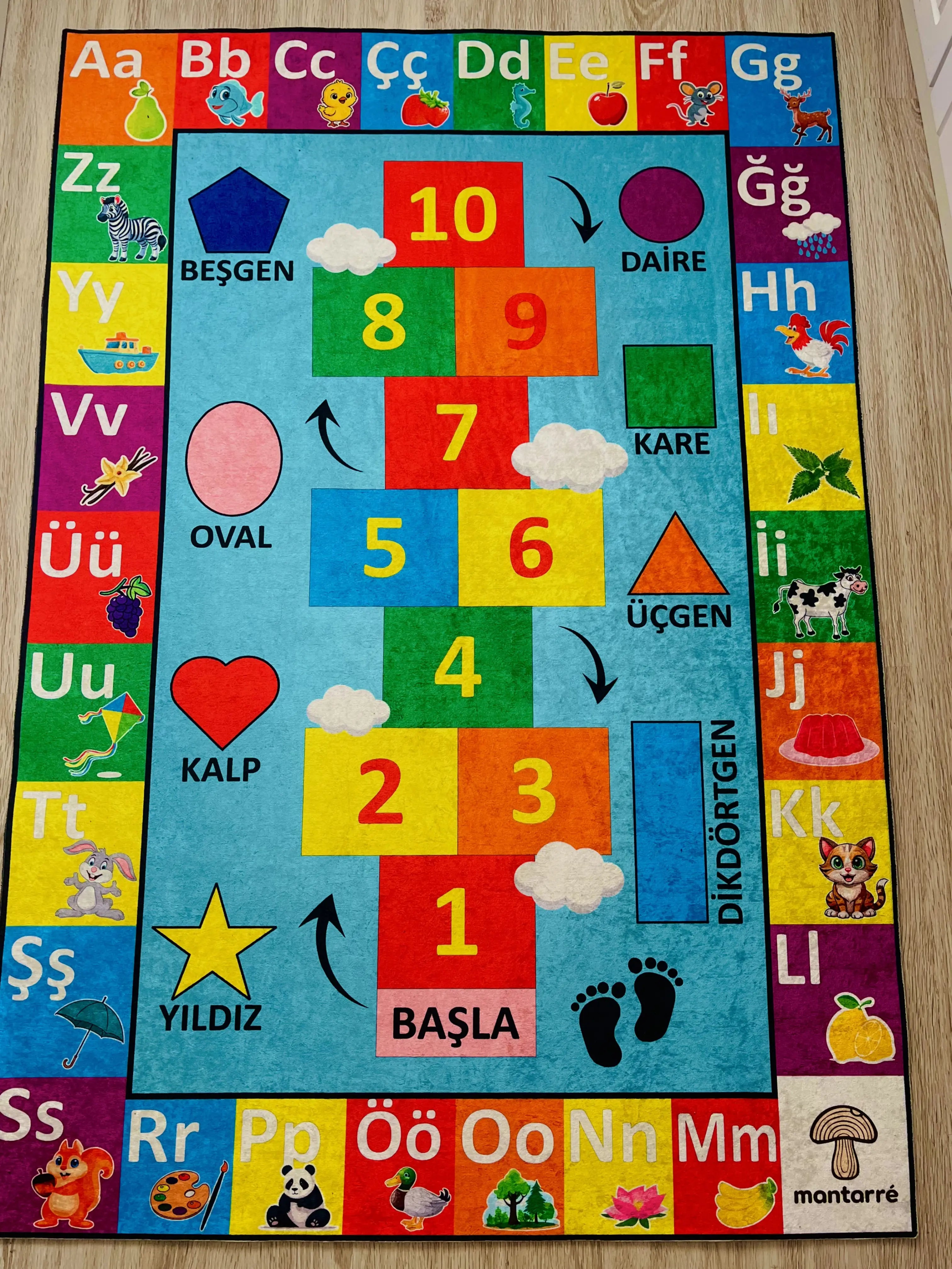 Montessori Eğitici Öğrenme Halısı