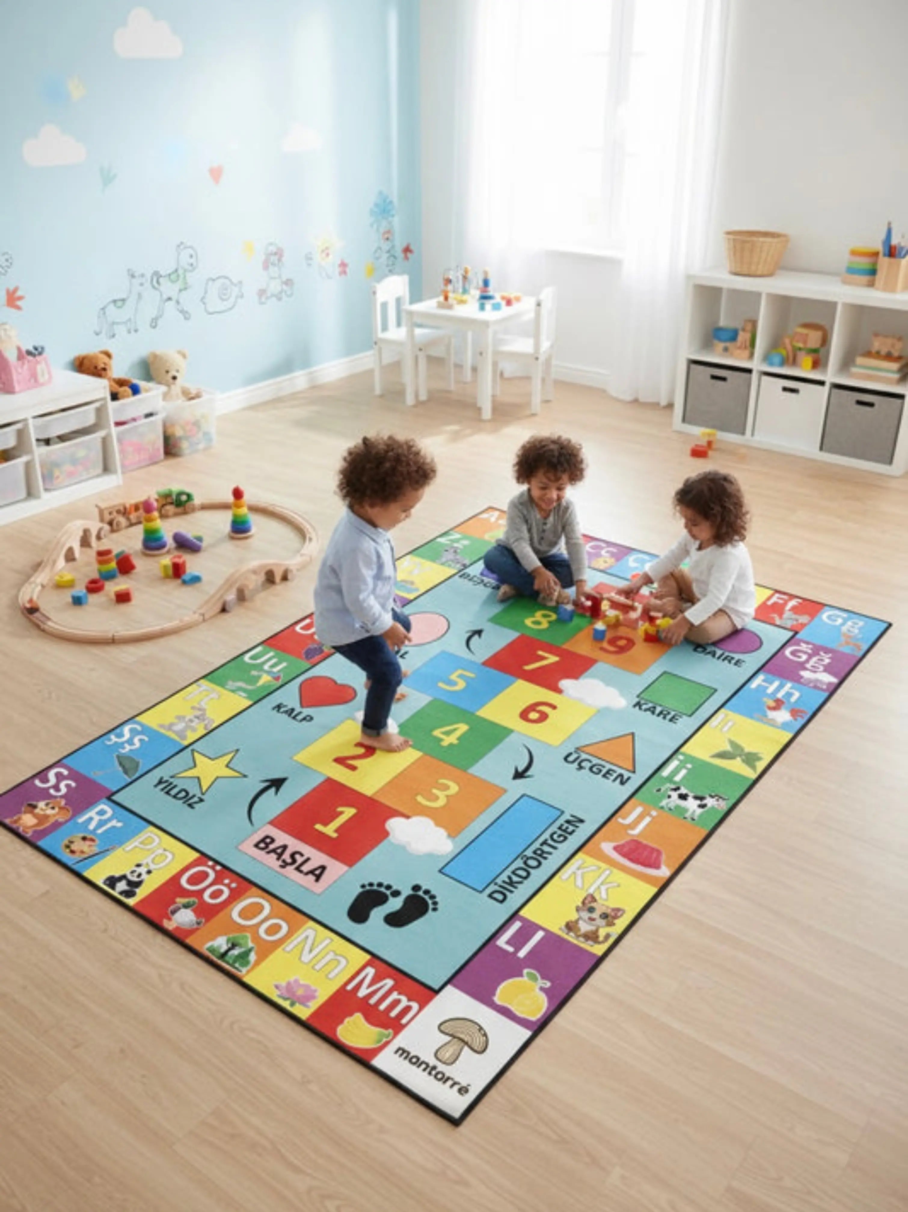 Montessori Eğitici Öğrenme Halısı