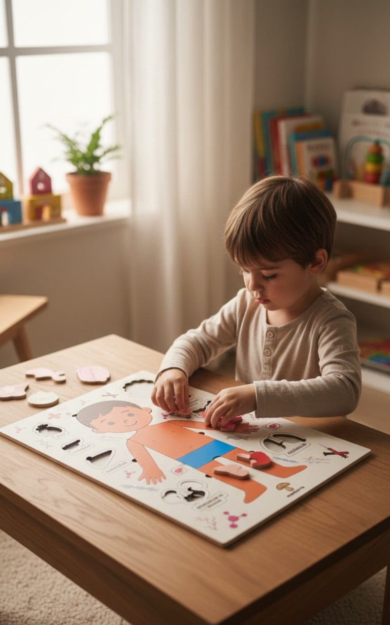 Montessori Çocuk Anatomi Puzzle'ı